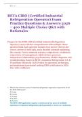 RETA CIRO &lpar;Certified Industrial &NewLine;Refrigeration Operator&rpar; Exam &NewLine;Practice Questions & Answers 2026 &ndash; 400 Multiple Choice Q&A with &NewLine;Rationales