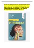 TEST BANK FOR BERNE AND LEVY PHYSIOLOGY 8TH EDITION BY KOEPPEN AND STANTON COMPREHENSIVE CHAPTER-BY-CHAPTER PRACTICE QUESTIONS WITH DETAILED ANSWERS&comma; EXPLANATIONS&comma; REVIEW RATIONALES&comma; AND COMPLETE STUDY GUIDE 2026 2027 EDITION GRADED A &plus;&NewLine;