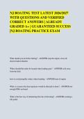 NJ BOATING TEST LATEST 2026&sol;2027 &NewLine;WITH QUESTIONS AND VERIFIED &NewLine;CORRECT ANSWERS &vert; ALREADY &NewLine;GRADED A&plus; &vert; GUARANTEED SUCCESS &NewLine;&vert;NJ BOATING PRACTICE EXAM 