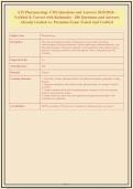 ATI Pharmacology CMS Questions and Answers 2025&sol;2026 -&NewLine;Verified & Correct with Rationales - 206 Questions and Answers&NewLine;Already Graded A&plus; Premium Exam Tested And Verified