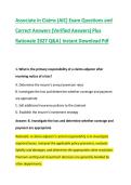Associate in Claims &lpar;AIC&rpar; Exam Questions and &NewLine;Correct Answers &lpar;Verified Answers&rpar; Plus &NewLine;Rationale 2027 Q&A&vert; Instant Download Pdf 