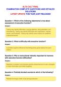 ALTA CALT FINAL&NewLine;EXAMINATION COMPLETE QUESTIONS AND DETAILED&NewLine;SOLUTIONS&NewLine;LATEST UPDATE THIS YEAR JUST RELEASED