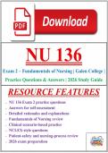 NU 136 Exam 2 &ndash; Fundamentals of Nursing &vert; Galen College &vert; Practice Questions & Answers &vert; 2026 Study Guide