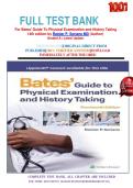 FULL TEST BANK&NewLine;For Bates' Guide To Physical Examination and History Taking &NewLine;14th edition by Rainier P&period; Soriano MD &lpar;Author&rpar; &NewLine;Graded A&plus; Latest Update&period;&NewLine;