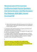 Maryland Latent Print Examiner &NewLine;Certification Exam Practice Questions &NewLine;And Correct Answers &lpar;Verified Answers&rpar; &NewLine;Plus Rationale 2026 Q&A&vert; Instant &NewLine;Download Pdf 