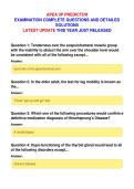 APEA 3P PREDICTOR&NewLine;EXAMINATION COMPLETE QUESTIONS AND DETAILED&NewLine;SOLUTIONS&NewLine;LATEST UPDATE THIS YEAR JUST RELEASED