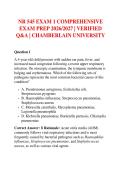 NR 545 EXAM 1 COMPREHENSIVE&NewLine;EXAM PREP 2026&sol;2027 &vert; VERIFIED&NewLine;Q&A &vert; CHAMBERLAIN UNIVERSITY