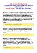 APEA 3P PREDICTOR TEST BANK&NewLine;EXAMINATION COMPLETE QUESTIONS AND DETAILED&NewLine;SOLUTIONS&NewLine;LATEST UPDATE THIS YEAR JUST RELEASED