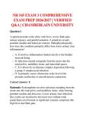 NR 545 EXAM 3 COMPREHENSIVE&NewLine;EXAM PREP 2026&sol;2027 &vert; VERIFIED&NewLine;Q&A &vert; CHAMBERLAIN UNIVERSITY