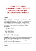 NR 545 FINAL EXAM&NewLine;COMPREHENSIVE EXAM PREP&NewLine;2026&sol;2027 &vert; VERIFIED Q&A &vert;&NewLine;CHAMBERLAIN UNIVERSITY