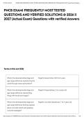 PNCB EXAM&vert; FREQUENTLY MOST TESTED QUESTIONS AND VERIFIED SOLUTIONS &commat; 2026 &vert;&vert; 2027 &lpar;Actual Exam&rpar; Questions with verified Answers&NewLine;