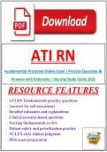 ATI RN Fundamentals Proctored Online Exam &vert; Practice Questions & Answers with Rationales &vert; Nursing Study Guide 2026