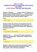 APHY 101 FINAL&NewLine;EXAMINATION COMPLETE QUESTIONS AND DETAILED&NewLine;SOLUTIONS&NewLine;LATEST UPDATE THIS YEAR JUST RELEASED