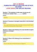 APHY 101 MIDTERM&NewLine;EXAMINATION COMPLETE QUESTIONS AND DETAILED&NewLine;SOLUTIONS&NewLine;LATEST UPDATE THIS YEAR JUST RELEASED