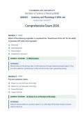Comp Exam - BIOS252 &sol; BIOS 252 &lpar;Latest 2026 &sol; 2027&rpar; &colon; Anatomy And Physiology II With Lab - Questions and Verified Answers - Chamberlain