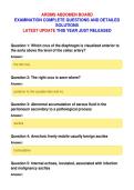 ARDMS ABDOMEN BOARD&NewLine;EXAMINATION COMPLETE QUESTIONS AND DETAILED&NewLine;SOLUTIONS&NewLine;LATEST UPDATE THIS YEAR JUST RELEASED