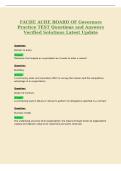 FACHE ACHE BOARD OF Governors&NewLine;Practice TEST Questions and Answers&NewLine;Verified Solutions Latest Update