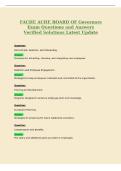 FACHE ACHE BOARD OF Governors&NewLine;Exam Questions and Answers&NewLine;Verified Solutions Latest Update