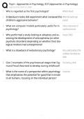 Approaches in Psychology EOT &vert; Psych Exam Prep &vert; 2025 Study Guide&NewLine;&NewLine;