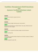 Facilities Management EXAM Questions&NewLine;and&NewLine;Answers Verified Solutions Latest&NewLine;Update