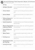 Educational Psychology Teacher Dispositions &vert; Rewards & Certification Guide 2025