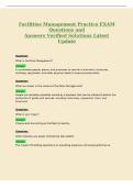Facilities Management Practice EXAM&NewLine;Questions and&NewLine;Answers Verified Solutions Latest&NewLine;Update