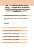 NURS 251 Pharmacology Module 6 Portage Learning Exam Questions and Verified Answers 2027&NewLine;