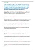 WGU C175&sol;D426 DATA MANAGEMENT FOUNDATIONS &NewLine;OA EXAM NEWEST 2026&sol;2027 ACTUAL EXAM  LATEST &NewLine;VERSIONS 300 QUESTIONS AND CORRECT DETAILED &NewLine;ANSWERS WITH RATIONALES &lpar;100&percnt; CORRECT AND &NewLine;VERIFIED ANSWERS&rpar;&vert;ALREADY GRADED A&plus; 