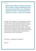 ABIM Internal Medicine In-Training Examination &NewLine;&lpar;ITE&rpar; Test Bank &vert; Complete 150-Question Practice &NewLine;Examination with Verified Answers and Detailed &NewLine;Rationales 2026&ndash;2027 &vert; Internal Medicine Board &NewLine;Preparation &vert; Graded A&plus; &vert; 100&percnt; Pass Guaranteed