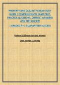 PROPERTY AND CASUALTY EXAM STUDY GUIDE &vert; COMPREHENSIVE EXAM PREP&comma; PRACTICE QUESTIONS&comma; CORRECT ANSWERS AND TEST REVIEW
