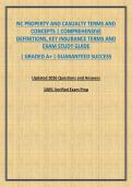 NC PROPERTY AND CASUALTY TERMS AND CONCEPTS &vert; COMPREHENSIVE DEFINITIONS&comma; KEY INSURANCE TERMS AND EXAM STUDY GUIDE