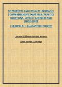 NC PROPERTY AND CASUALTY INSURANCE &vert; COMPREHENSIVE EXAM PREP&comma; PRACTICE QUESTIONS&comma; CORRECT ANSWERS AND STUDY GUIDE
