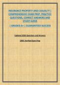 INSURANCE PROPERTY AND CASUALTY &vert; COMPREHENSIVE EXAM PREP&comma; PRACTICE QUESTIONS&comma; CORRECT ANSWERS AND STUDY GUIDE