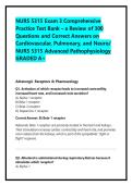 NURS 5315 Exam 3 Comprehensive Practice Test Bank &ndash; a Review of 300 Questions and Correct Answers on Cardiovascular&comma; Pulmonary&comma; and Neuro&sol; NURS 5315 Advanced Pathophysiology GRADED A&plus;