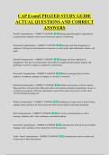 CAP ExamUPDATED STUDY GUIDE  &NewLine;ACTUAL QUESTIONS AND CORRECT &NewLine;ANSWERS
