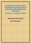 PSI PROPERTY AND CASUALTY EXAM &vert; COMPREHENSIVE EXAM PREP&comma; PRACTICE QUESTIONS&comma; CORRECT ANSWERS AND STUDY GUIDE