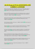 AS 121 Exam ACTUAL QUESTIONS AND &NewLine;CORRECT ANSWERS