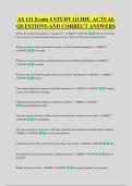 AS 121 Exam 4 STUDY GUIDE  ACTUAL &NewLine;QUESTIONS AND CORRECT ANSWERS