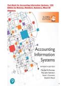 Test Bank For Accounting Information Systems&comma; 15th Edition by Romney&comma; Steinbart&comma; Summers&comma; Wood &vert; ISBN-13 978-1292353364 &vert; All chapters 1-24 Included