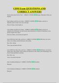 CDM Exam QUESTIONS AND &NewLine;CORRECT ANSWERS