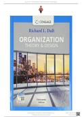 Test Bank Organization Theory and Design 13th Edition Daft Questions & Answers with rationales