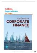 Test Bank - Corporate Finance&comma; 5th edition&comma; &lpar;Jonathan Berk &comma; 2020&rpar;&comma; Chapter 1-31