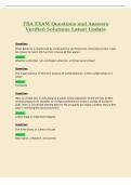 FBA EXAM Questions and Answers&NewLine;Verified Solutions Latest Update