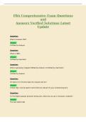 FBA Comprehensive Exam Questions&NewLine;and&NewLine;Answers Verified Solutions Latest&NewLine;Update