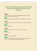 FBA Certification Exam Questions and&NewLine;Answers Verified Solutions Latest&NewLine;Update
