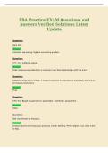 FBA Practice EXAM Questions and&NewLine;Answers Verified Solutions Latest&NewLine;Update