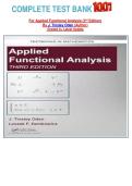 COMPLETE TEST BANK &NewLine;&NewLine;For Applied Functional Analysis &lpar;3rd Edition&rpar;&NewLine;By J&period; Tinsley Oden &lpar;Author&rpar;&NewLine; Graded A&plus; Latest Update&period;&NewLine;