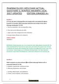 Pharmacology HESI Exam Questions and Verified Answers 2026&sol;2027 &vert; Updated Edition&NewLine;