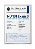 NU 131&sol;NU131 Exam 3 &ndash; Nursing and Healthcare I &ndash; Actual Q&A &lpar;GCN&rpar; &lpar;Updated PDF&rpar; 