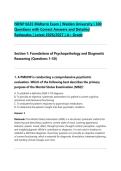 NRNP 6635 Midterm Exam Prep 2026&sol;2027 &vert; Walden University &vert; Practice Questions & Detailed Rationales &vert; Psychopathology & Diagnostic Reasoning &vert; Latest Update